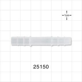 Straight Connector, Barbed, Natural - Fits 5/16 inch ID Tubing (0.313 inch, 7.94 mm) - 25150