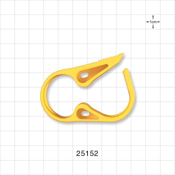Pinch Clamp, Ratchet-Style, Yellow - Fits 3/4 inch OD Tubing (0.75 inch, 19.1 mm) - 25152