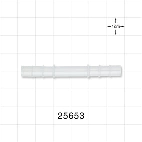 Straight Connector, Barbed, Natural - 1/4 inch OD (0.25 inch, 6.35 mm) - 25653