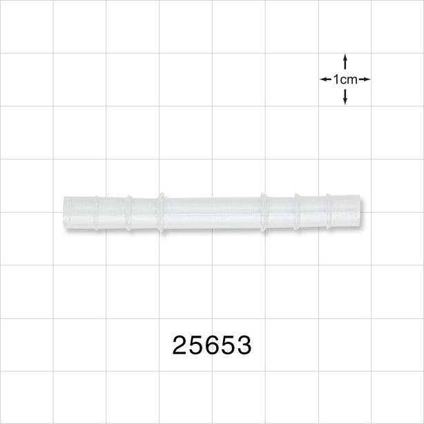 Straight Connector, Barbed, Natural - 1/4 inch OD (0.25 inch, 6.35 mm) - 25653