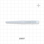 Straight Connector, Reducer, Barbed, Natural - Fits 1/4 inch x 3/16 inch - 11/32 inch ID Tubing (0.25 inch x 0.188 inch - 0.343 inch, 6.35 mm x 4.76 mm - 8.71 mm) - 25657