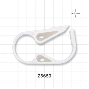 Pinch Clamp, Ratchet-Style, White - Fits 3/4 inch OD Tubing (0.75 inch, 19.1 mm) - 25659