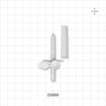 Spike, Vented, with Vented Cap - 0.15 inch - 0.157 inch ID/0.217 inch OD (3.8 mm - 4 mm/5.5 mm) - 25660