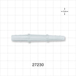 Straight Connector, Reducer, Barbed, Clear - Fits 1/4 inch x 3/16 inch ID Tubing (0.25 inch x 0.188 inch, 6.35 mm x 4.76 mm) - 27230