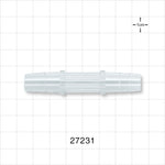 Straight Connector, Barbed, Natural - Fits 3/8 inch ID Tubing (0.375 inch, 9.53 mm) - 27231
