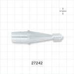 Straight Connector, Reducer, Barbed, Male Luer Lock, Clear - Fits 1/2 inch ID Tubing (0.5 inch, 12.7 mm) - 27242