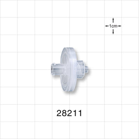 Hydrophobic Filter, Female Luer Lock Inlet, Male Luer Lock Outlet - 17 mm; 0.45 micron - 28211