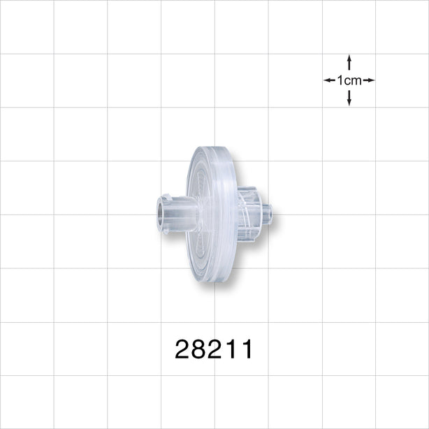 Hydrophobic Filter, Female Luer Lock Inlet, Male Luer Lock Outlet - 17 mm; 0.45 micron - 28211