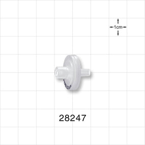 Hydrophobic Filter, Female Luer Lock Inlet, Male Luer Slip Outlet - 15 mm; 0.2 micron - 28247