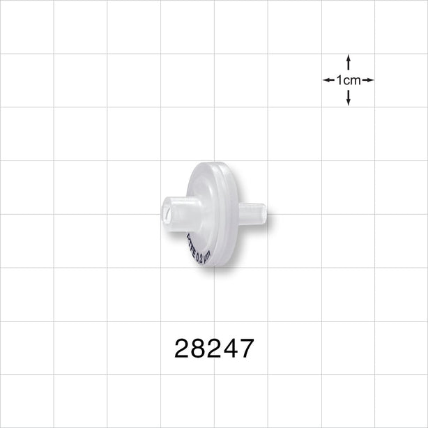Hydrophobic Filter, Female Luer Lock Inlet, Male Luer Slip Outlet - 15 mm; 0.2 micron - 28247