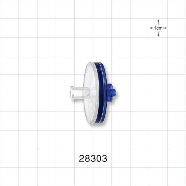 Minisart High Flow Hydrophilic Filter, Female Luer Lock Inlet, Male Luer Lock Outlet - 28 mm; 0.22 micron - 28303