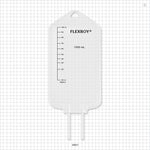 Flexboy 2D Bag Chamber, 2 Tube Ports, Non-Sterile - 1 Liter; 2 Tubes 1/4 inch ID x 5/16 inch OD - 28607