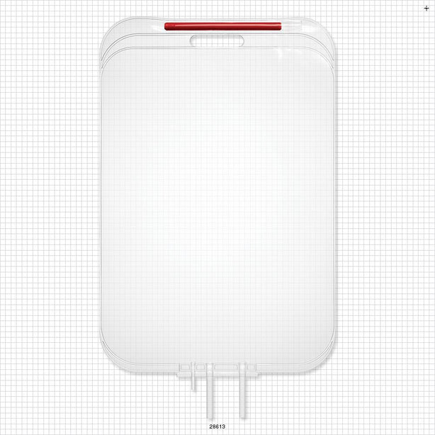 Flexboy 2D Bag Chamber, 3 Tube Ports, Non-Sterile - 20 Liter; 2 Tubes 3/8 inch ID x 15/32 inch OD; 1 Tube 3/16 inch ID x 1/4 inch OD - 28613