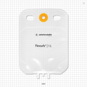 Flexsafe 2D Bag Chamber, 2 Ports, Non-Sterile - 1 Liter; 2 Ports Fit 3/8 inch ID Tubing (0.375 inch, 9.53 mm); 1 Plugged Port - 28620