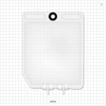 2D Bag Chamber, 2 Ports, Non-Sterile - 500 ml; Both Ports Fit 1/8 inch ID Tubing (0.125 inch, 3.18 mm) - 28703