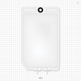 2D Bag Chamber, 2 Ports, Non-Sterile - 1 Liter; Both Ports Fit 1/8 inch ID Tubing (0.125 inch, 3.18 mm) - 28704