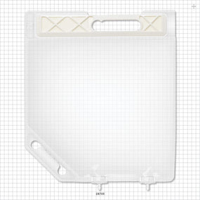 2D Bag Chamber, 2 Ports, Non-Sterile - 2 Liter; Both Ports Fit 1/4 inch ID Tubing (0.25 inch, 6.35 mm) - 28705