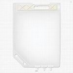 2D Bag Chamber, 3 Ports, Non-Sterile - 5 Liter; 2 Ports Fit 3/8 inch ID Tubing (0.375 inch, 9.53 mm); 1 Port Fits 1/8 inch ID Tubing (0.125 inch, 3.18 mm) - 28706