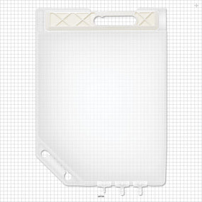 2D Bag Chamber, 3 Ports, Non-Sterile - 5 Liter; 2 Ports Fit 3/8 inch ID Tubing (0.375 inch, 9.53 mm); 1 Port Fits 1/8 inch ID Tubing (0.125 inch, 3.18 mm) - 28706