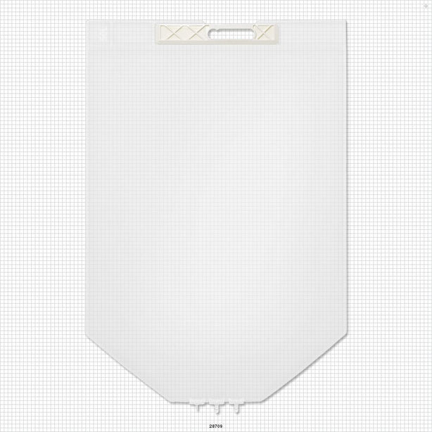 2D Bag Chamber, 3 Ports, Non-Sterile - 50 Liter; 2 Ports Fit 3/8 inch ID Tubing (0.375 inch, 9.53 mm); 1 Port Fits 1/8 inch ID Tubing (0.125 inch, 3.18 mm) - 28709