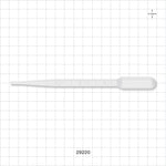 Graduated 3.2ml Pipette, Large Bulb - 7.5 ml Capacity; 3.2 ml Draw; 0.311 inch Stem Diameter (7.9 mm) x 6.1 inch length (154.9 mm) - 29220