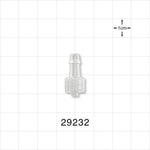 Male Luer Lock, Barbed, Natural - Fits 3/16 inch ID Tubing (0.188 inch, 4.76 mm) - 29232