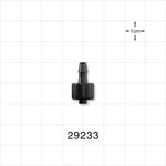 Male Luer Lock, Barbed, Black - Fits 1/8 inch ID Tubing (0.125 inch, 3.18 mm) - 29233