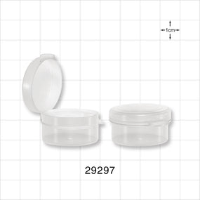 Clear Round Hinged Jar - 5 ml, 5 g, 0.17 oz - 29297