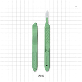 Futura Safety Scalpel, Green, #10; 100/Bag -  - 31210