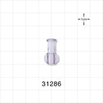 Female Luer Lock, Tubing Port, Clear - 0.157 inch - 0.146 inch ID (3.99 mm - 3.71 mm) - 31286