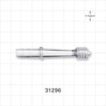 Straight Connector, Reducer, Barbed, Male Luer with Spin Lock, Clear - Fits 1/4 inch ID Tubing (0.25 inch, 6.35 mm) - 31296