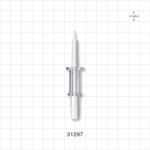 Spike, Non-Vented, Barb Connector - Fits 1/4 inch ID Tubing (0.25 inch, 6.35 mm) - 31297