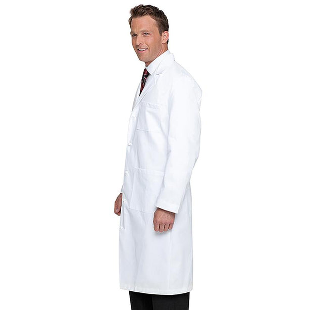 Landau Uniforms Men's Full-Length White Twill Lab Coat with 5 Buttons 3138 WWF 34 - 1.0 Each
