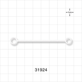 Strap for Cap, White - 0.225 inch x 0.205 inch ID Application Loops (5.71 mm x 5.2 mm) - 31924