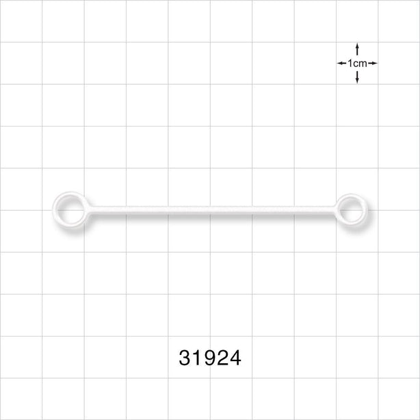 Strap for Cap, White - 0.225 inch x 0.205 inch ID Application Loops (5.71 mm x 5.2 mm) - 31924