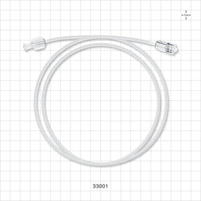 High-Durometer Extension Line, Female Luer Lock to Male Luer Lock - 90A Durometer; 0.06 inch ID x 0.125 inch OD (1.5 mm x 3.2 mm); 36 inch Length (914.4 mm) - 33001