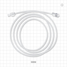 High-Durometer Extension Line, Female Luer Lock to Male Luer Lock - 90A Durometer; 0.06 inch ID x 0.125 inch OD (1.5 mm x 3.2 mm); 60 inch Length (1524 mm) - 33002