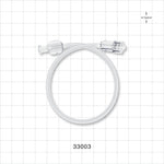 High-Pressure Extension Line, Female Luer Lock to Male Luer Lock - 0.071 inch ID x 0.158 inch OD (1.8 mm x 4 mm); 10 inch Length (254 mm); 500 psi - 33003