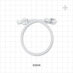 High-Pressure Extension Line, Female Luer Lock to Male Luer Lock - 0.071 inch ID x 0.188 inch OD (1.8 mm x 4.8 mm); 10 inch Length (254 mm); 900 psi - 33006