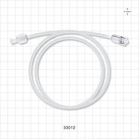 High-Pressure Extension Line, Female Luer Lock to Male Luer Lock - 0.071 inch ID x 0.188 inch OD (1.8 mm x 4.8 mm); 30 inch Length (762 mm); 1200 psi - 33012