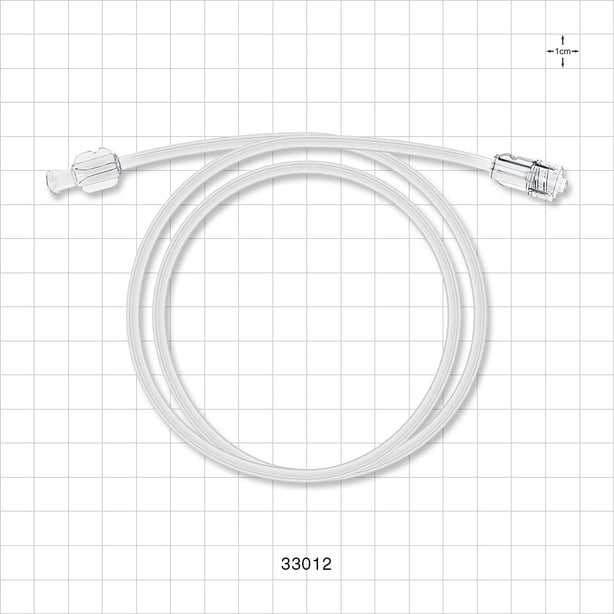High-Pressure Extension Line, Female Luer Lock to Male Luer Lock - 0.071 inch ID x 0.188 inch OD (1.8 mm x 4.8 mm); 30 inch Length (762 mm); 1200 psi - 33012