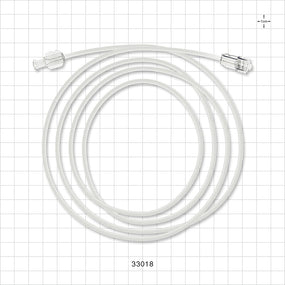 High-Pressure Coextruded Extension Line, Female Luer Lock to Male Luer Lock - 0.071 inch ID x 0.142 inch OD (1.8 mm x 3.6 mm); 59 inch (1499 mm); 1200 psi - 33018
