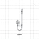 J-Loop Extension Line, Male Luer Lock to Female Luer Lock - 0.045 inch ID x 0.103 inch OD (1.14 mm x 2.6 mm); 5 inch (127 mm) - 33044