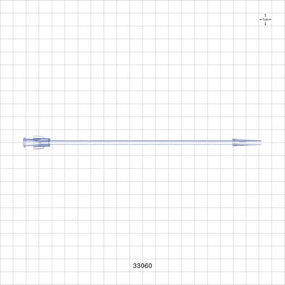 Extension Line, Female Luer Lock to Male Luer Slip - 0.094 inch ID x 0.145 inch OD (2.4 mm x 3.7 mm); 6 inch (152.4 mm) - 33060