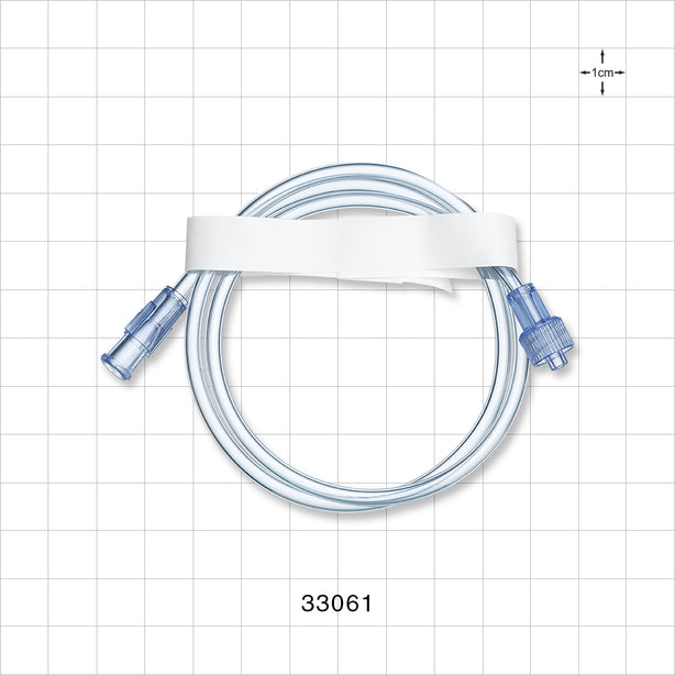 Extension Line, Female Luer Lock to Male Luer Lock, - 0.094 inch ID x 0.145 inch OD (2.4 mm x 3.7 mm); 20 inch (508 mm) - 33061