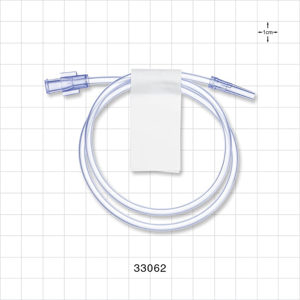Extension Line, Female Luer Lock to Male Luer Slip - 0.094 inch ID x 0.145 inch OD (2.4 mm x 3.7 mm); 20 inch (508 mm) - 33062
