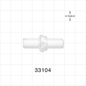 High-Flow Check Valve, Tubing Port Inlet, Tubing Port Outlet - 0.268 inch ID (6.8 mm); 0.29 psi CP - 33104