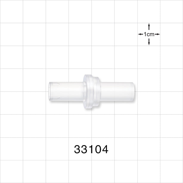 High-Flow Check Valve, Tubing Port Inlet, Tubing Port Outlet - 0.268 inch ID (6.8 mm); 0.29 psi CP - 33104