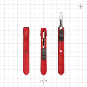 Safety Scalpel, Black Thumb Slider, #10; 100/Box -  - 34010