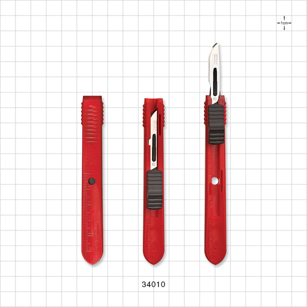 Safety Scalpel, Black Thumb Slider, #10; 100/Box -  - 34010